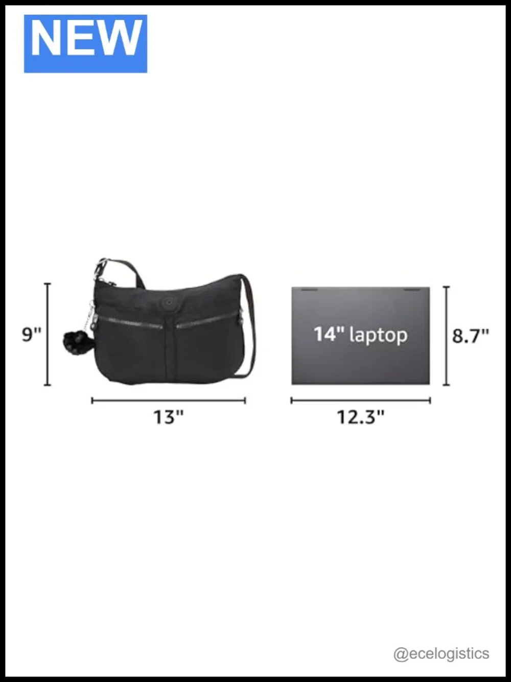 Kipling Izellah Crossbody Bag Nylon Lightweight Adjustable Strap